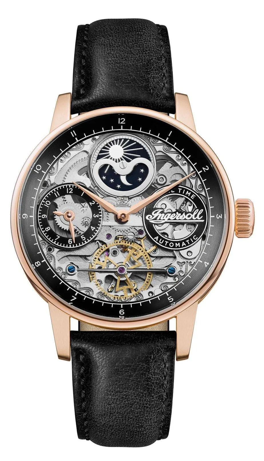 Ingersoll Mechanical Automatic Watch Black Dial Analog Watch For Men's - I07705