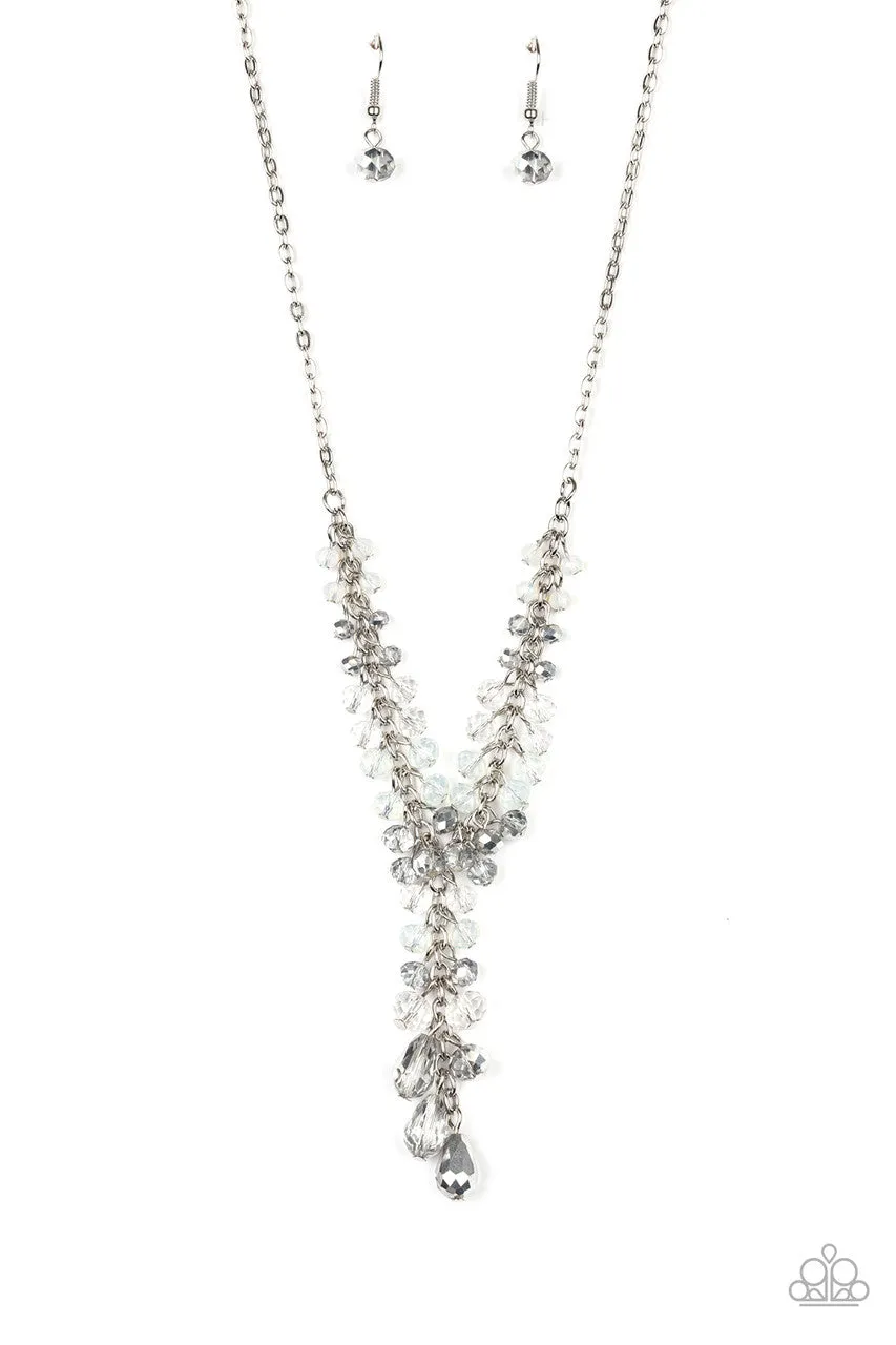 Iridescent Illumination Silver Paparazzi Necklace