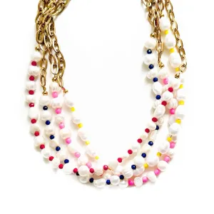 Isla Beaded Pearl Necklace || Choose Color