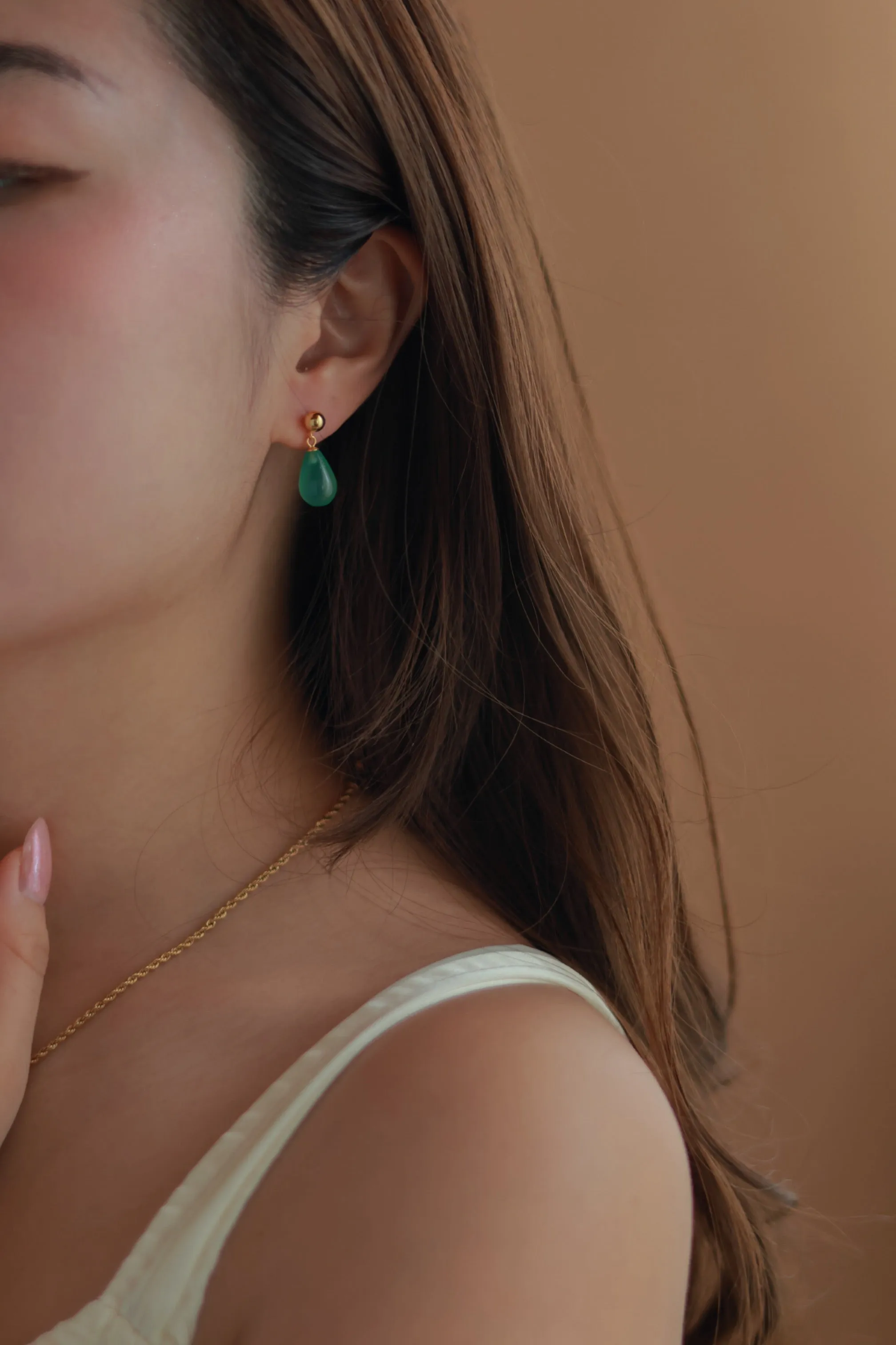Jade Teardrop Earrings