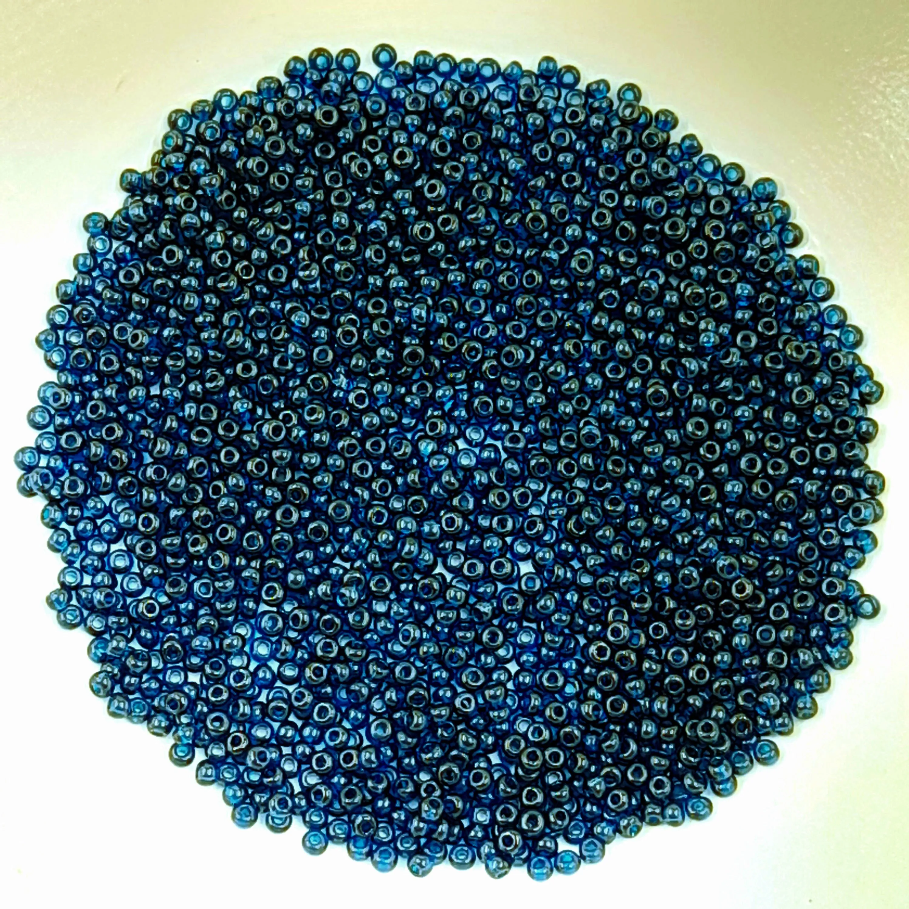 Japanese Seed Beads Size 11 Transparent Montana Blue 7.5gm Bag