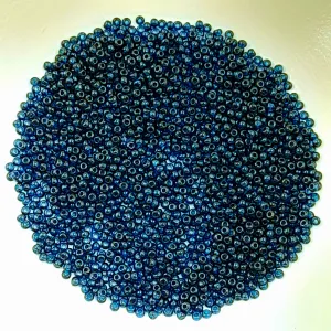 Japanese Seed Beads Size 11 Transparent Montana Blue 7.5gm Bag