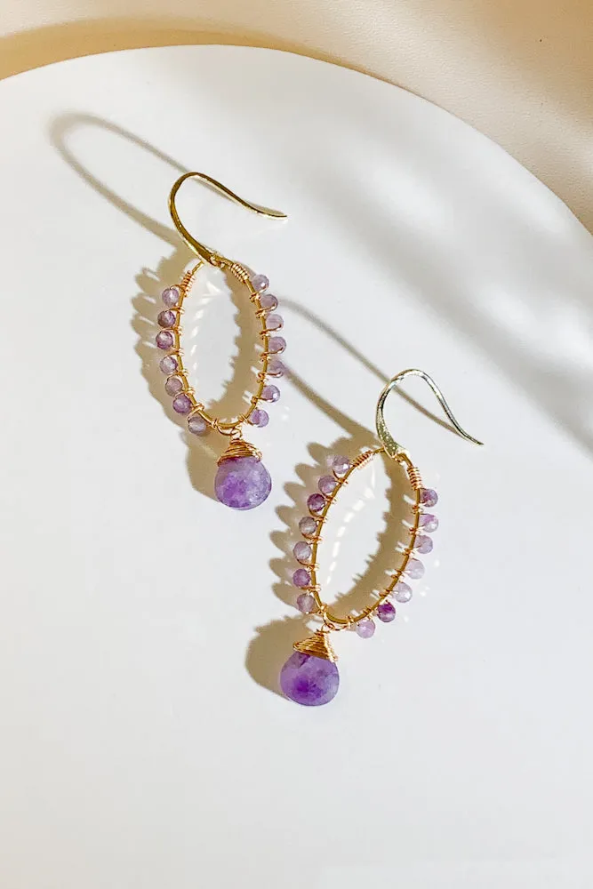 Joella Gemstone Drop Earrings