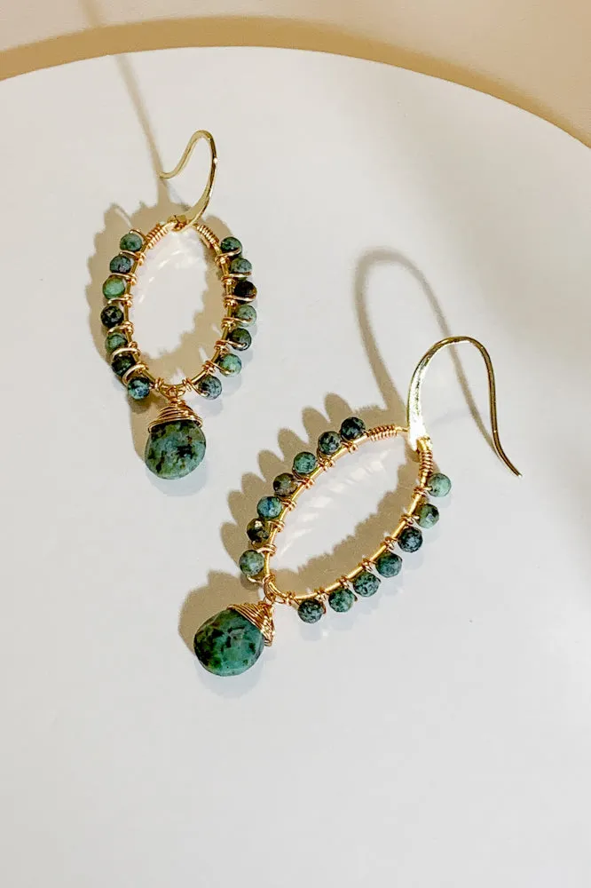 Joella Gemstone Drop Earrings