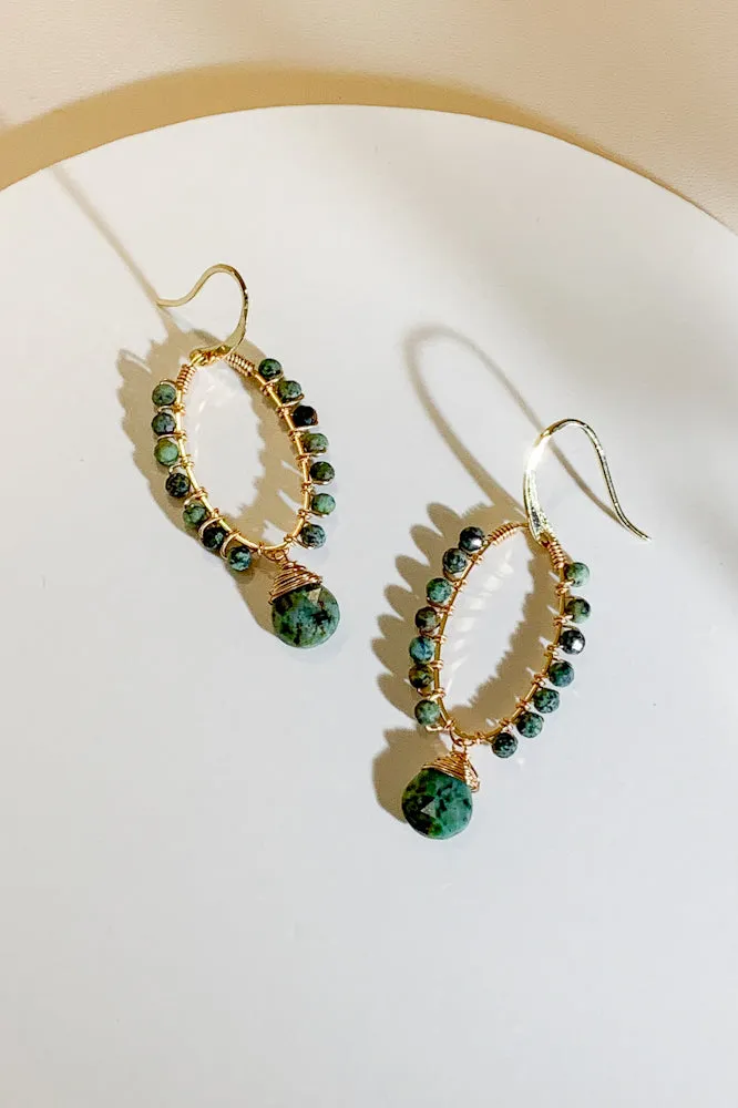 Joella Gemstone Drop Earrings