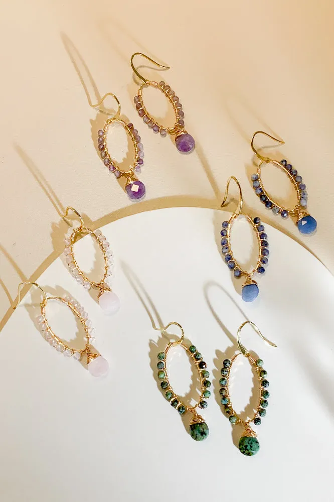 Joella Gemstone Drop Earrings