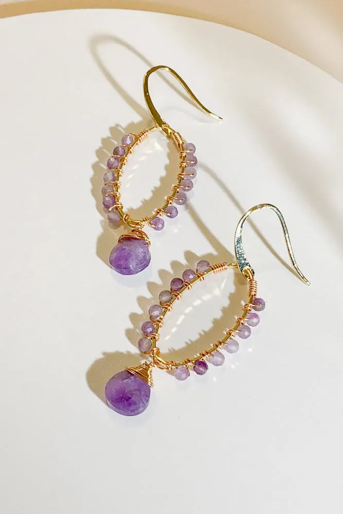 Joella Gemstone Drop Earrings