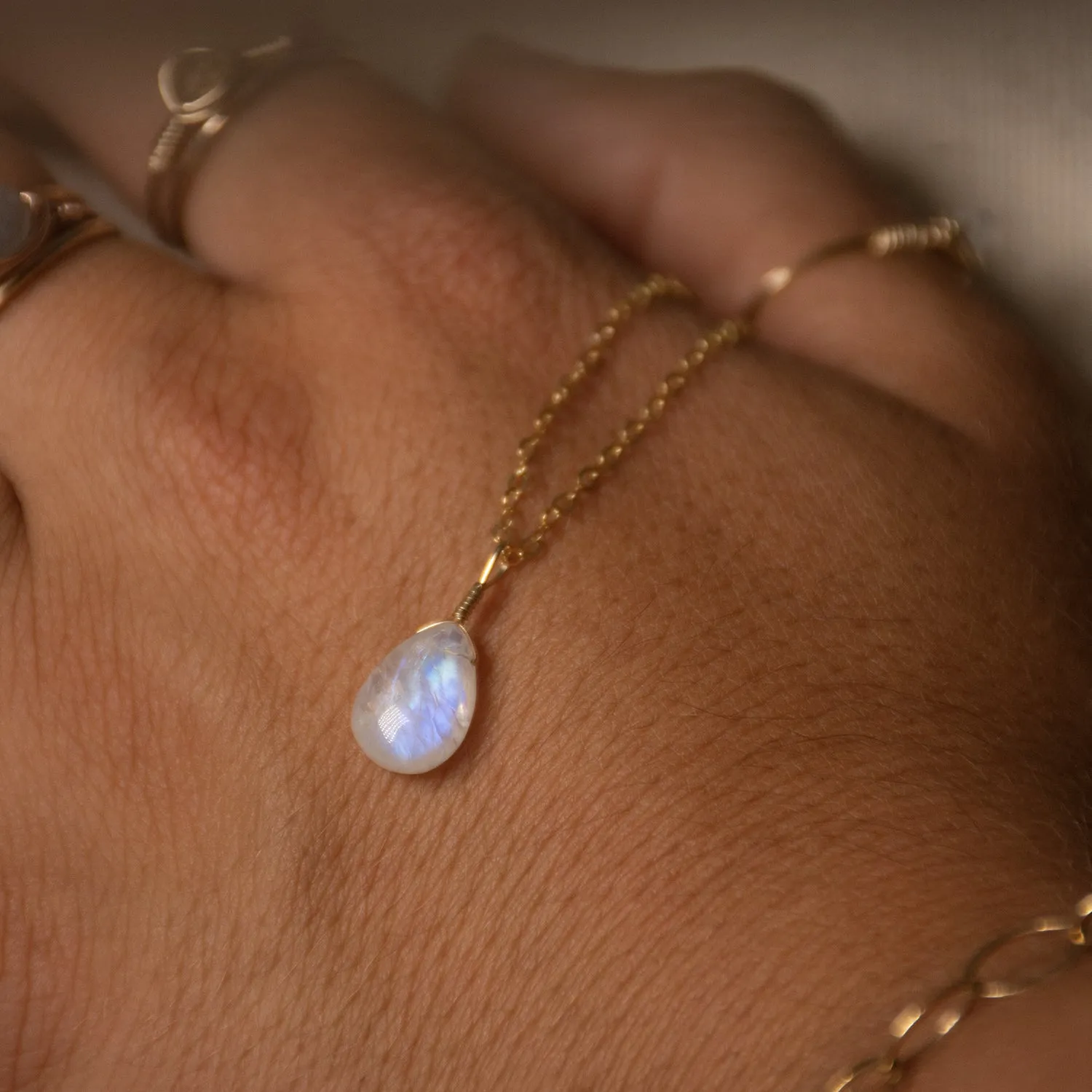 June Birthstone Necklace Bottle