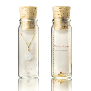 June Birthstone Necklace Bottle