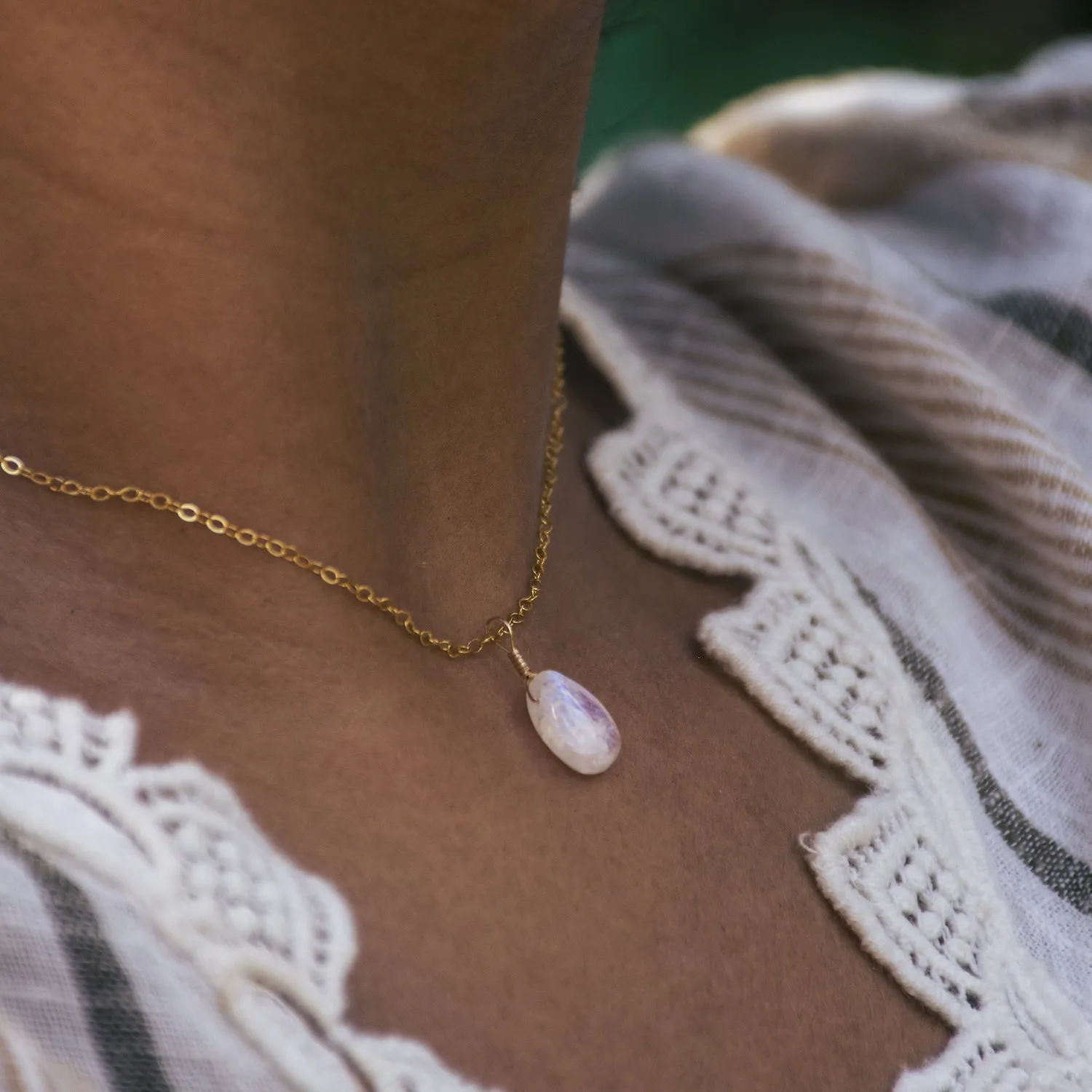 June Birthstone Necklace Bottle