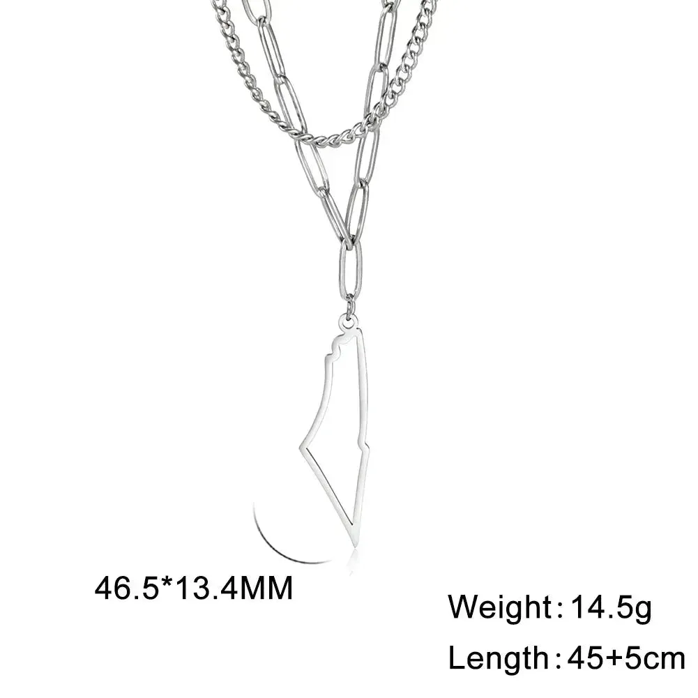 Kkjoy New Fashion Stainless Steel Necklace For Women Man Simple design Irregular Hollow Mountains Pendant Lover Jewelry Gifts
