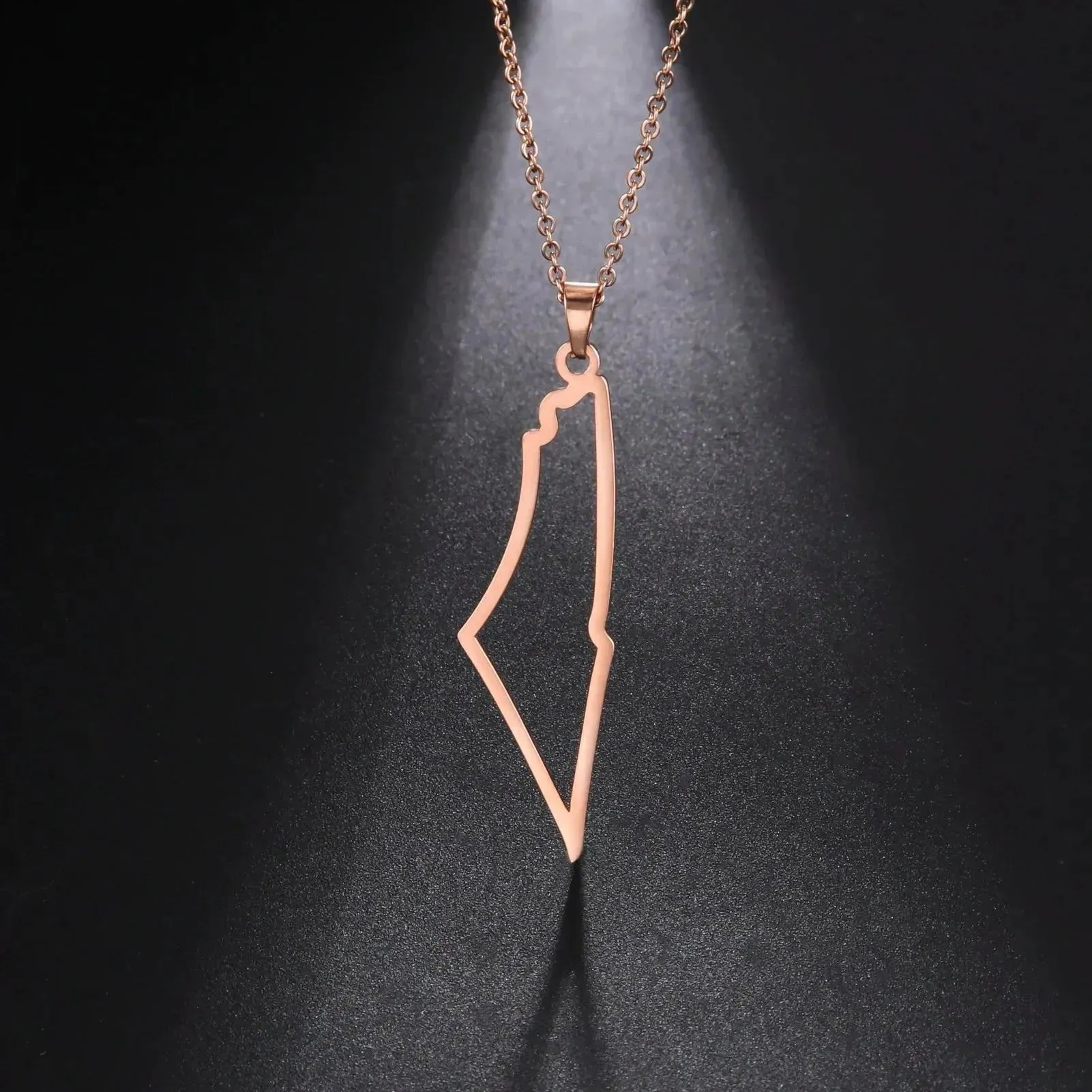 Kkjoy New Fashion Stainless Steel Necklace For Women Man Simple design Irregular Hollow Mountains Pendant Lover Jewelry Gifts