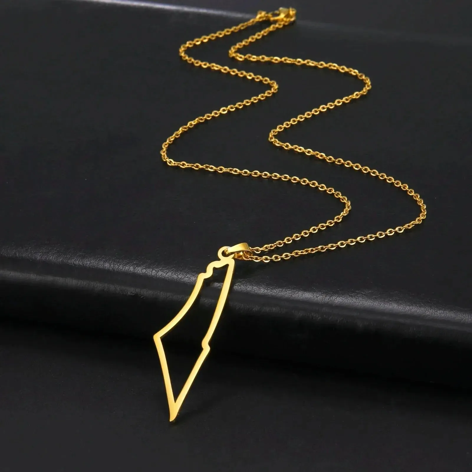 Kkjoy New Fashion Stainless Steel Necklace For Women Man Simple design Irregular Hollow Mountains Pendant Lover Jewelry Gifts
