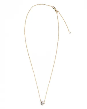 Lab Grown Small Gold Bezel Necklace
