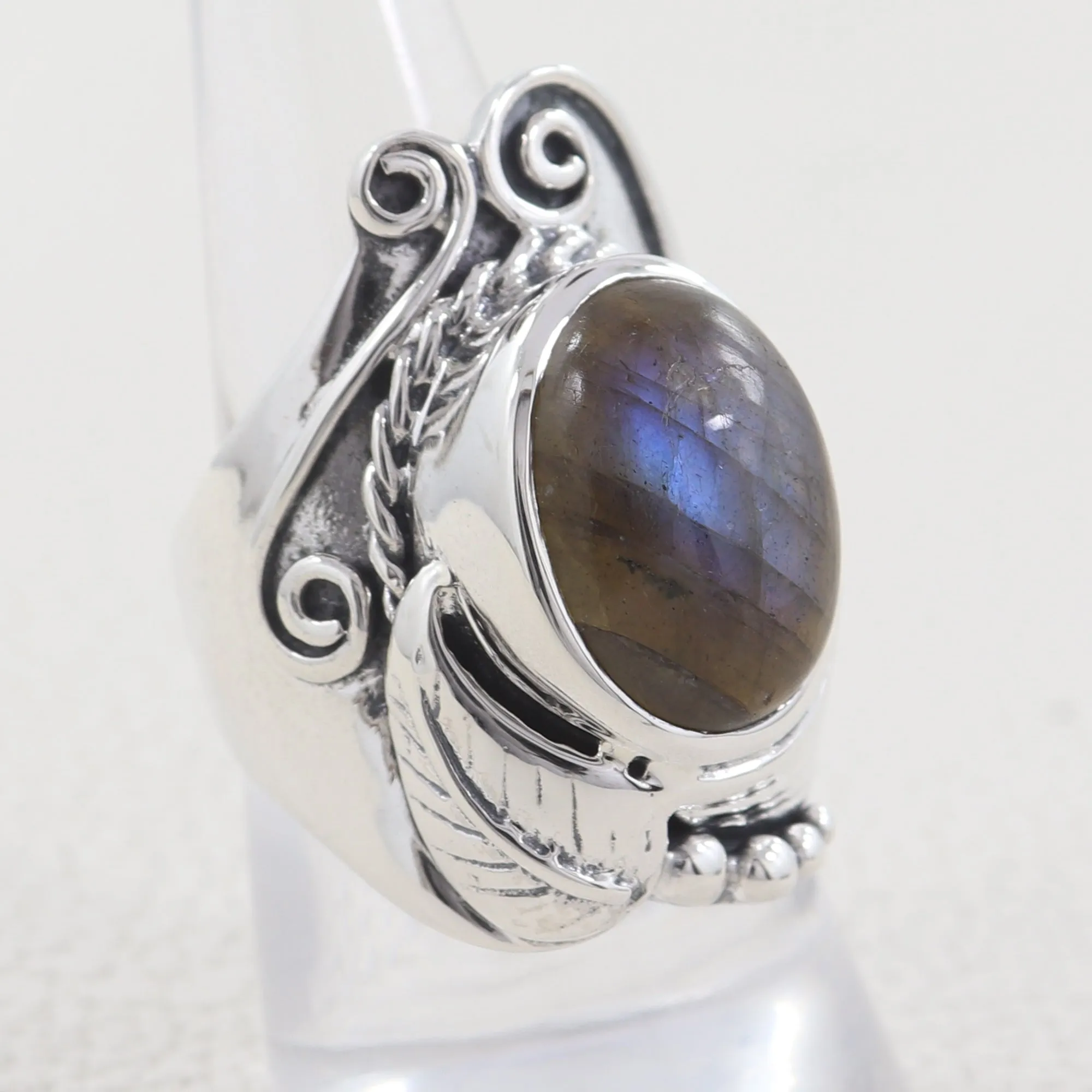 Labradorite Silver Rings