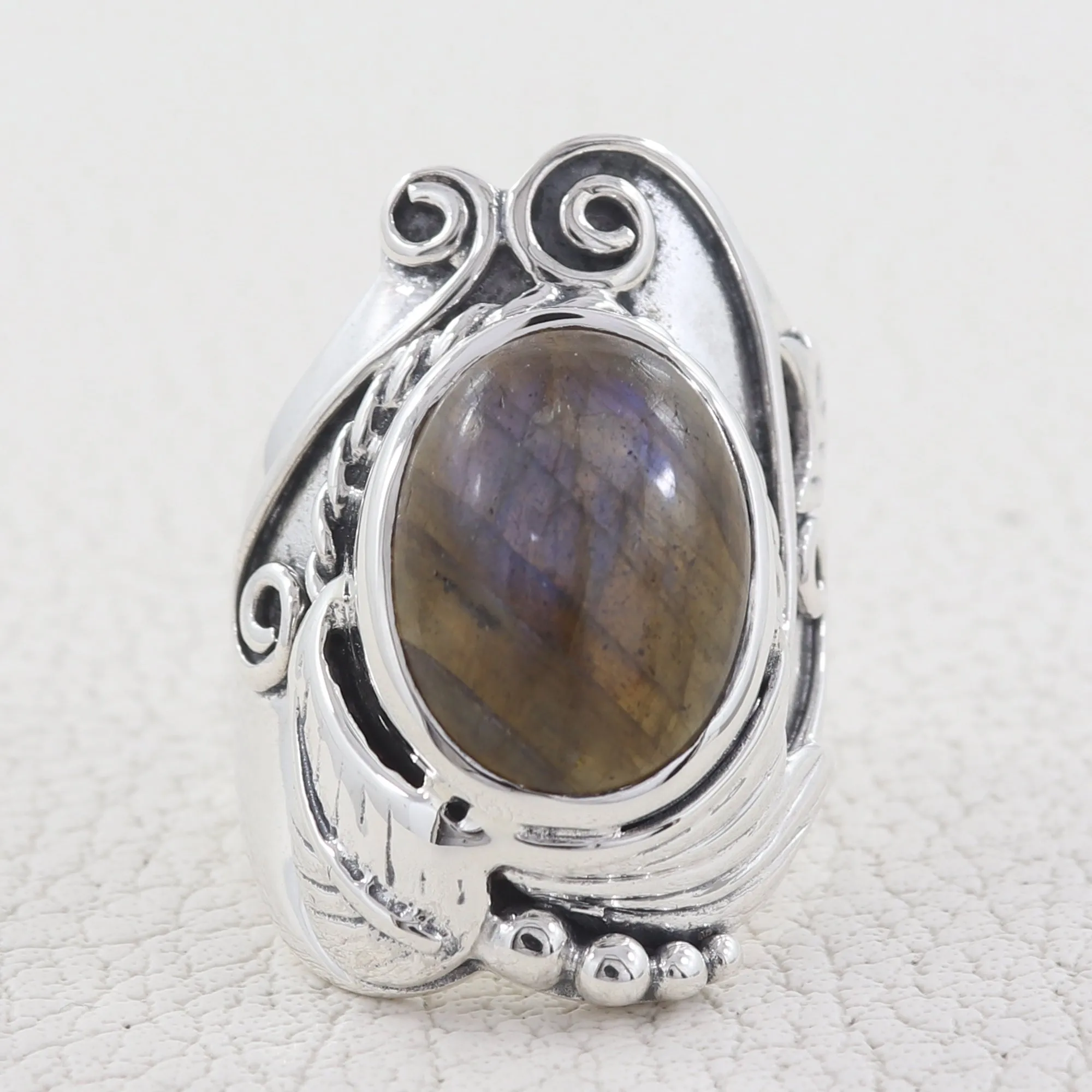 Labradorite Silver Rings