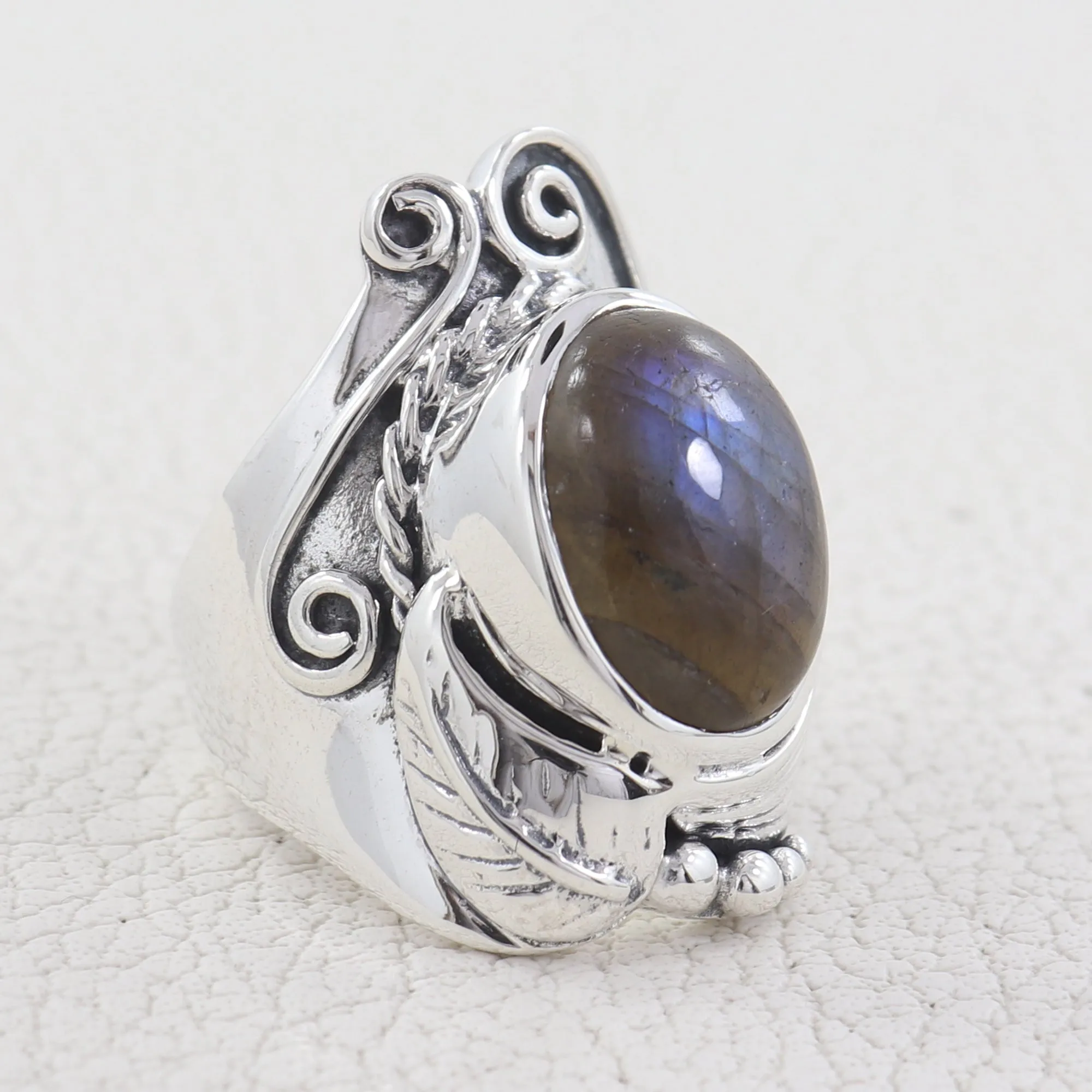 Labradorite Silver Rings