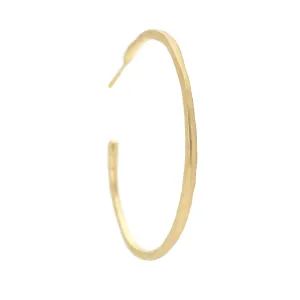 Large Hammered Open Hoop Earrings