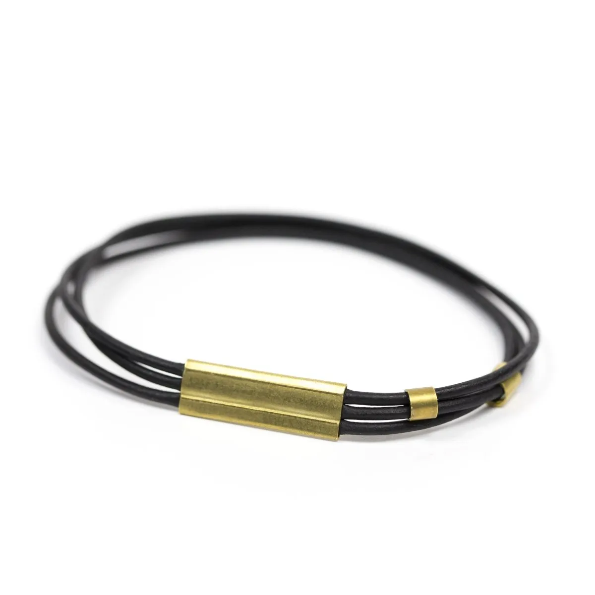 Leather bangle bracelet