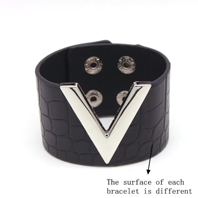 Leather Punk Style European Fashion Bracelets for Women