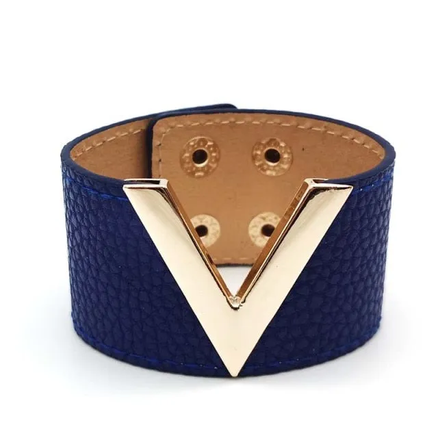 Leather Punk Style European Fashion Bracelets for Women