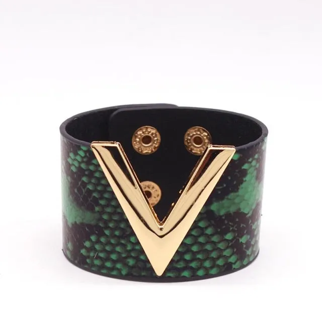 Leather Punk Style European Fashion Bracelets for Women