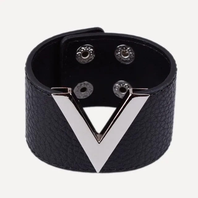 Leather Punk Style European Fashion Bracelets for Women