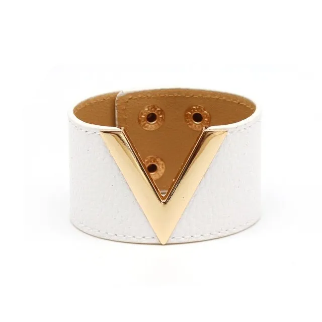 Leather Punk Style European Fashion Bracelets for Women
