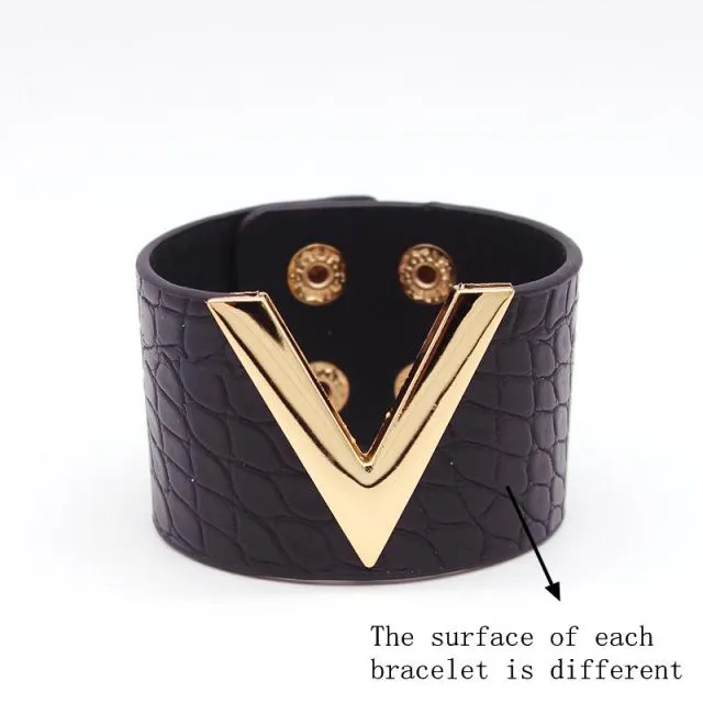 Leather Punk Style European Fashion Bracelets for Women
