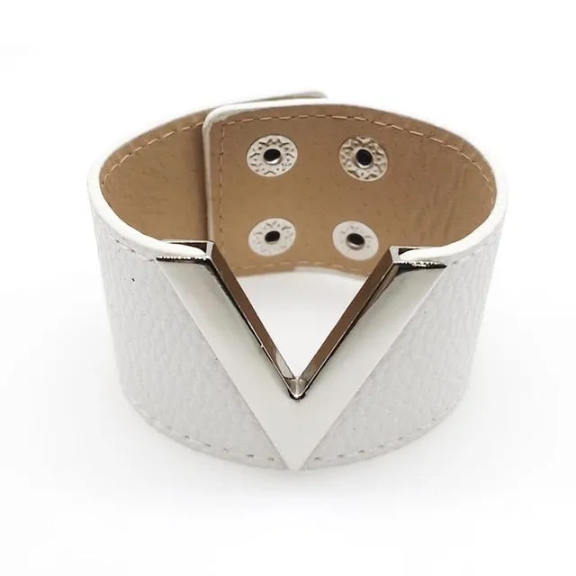 Leather Punk Style European Fashion Bracelets for Women