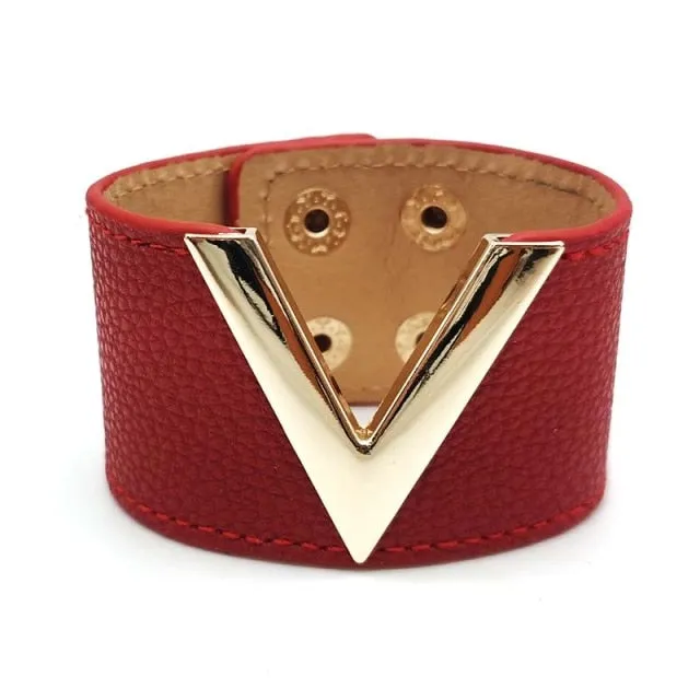Leather Punk Style European Fashion Bracelets for Women