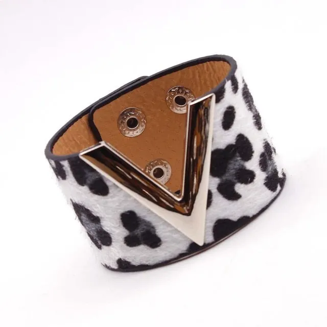 Leather Punk Style European Fashion Bracelets for Women