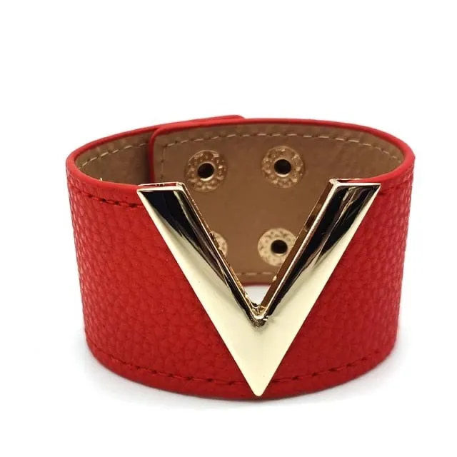 Leather Punk Style European Fashion Bracelets for Women