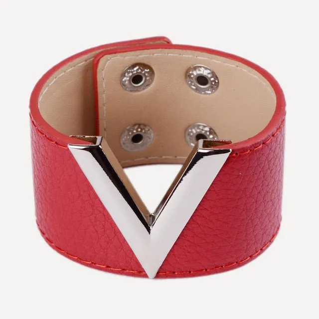 Leather Punk Style European Fashion Bracelets for Women