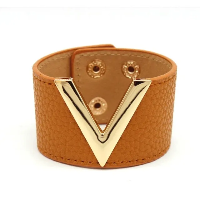 Leather Punk Style European Fashion Bracelets for Women