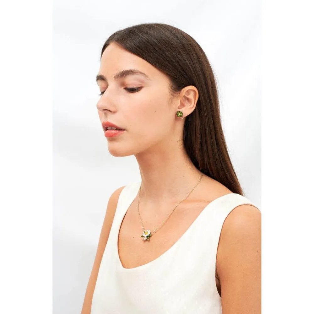 Les Nereides Daisy On Faceted Crystal Necklace