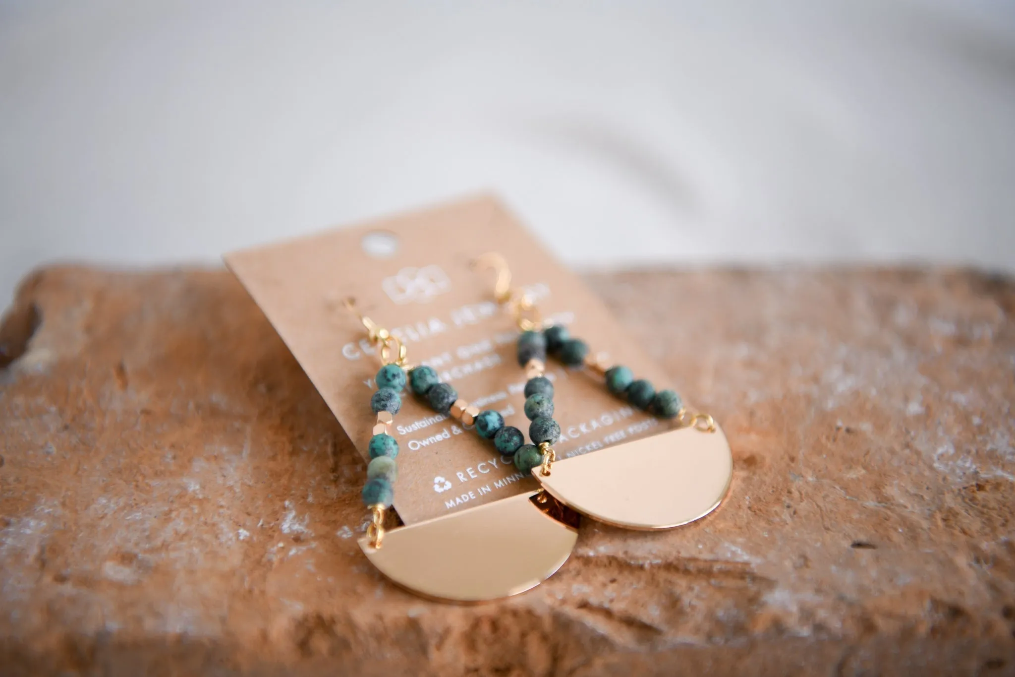 Live by the Moon Teardrop Gemstone Earrings