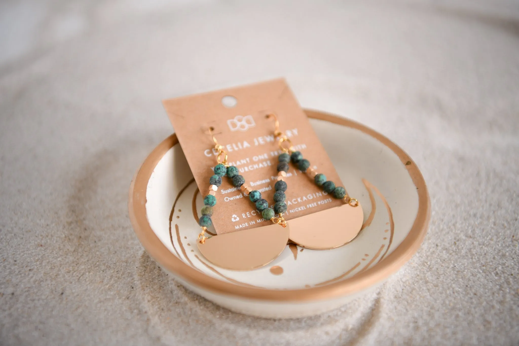 Live by the Moon Teardrop Gemstone Earrings