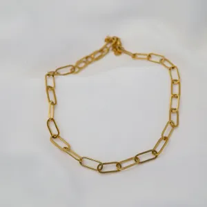 Lizzy | Jumbo Paper Clip Gold Plated Chain