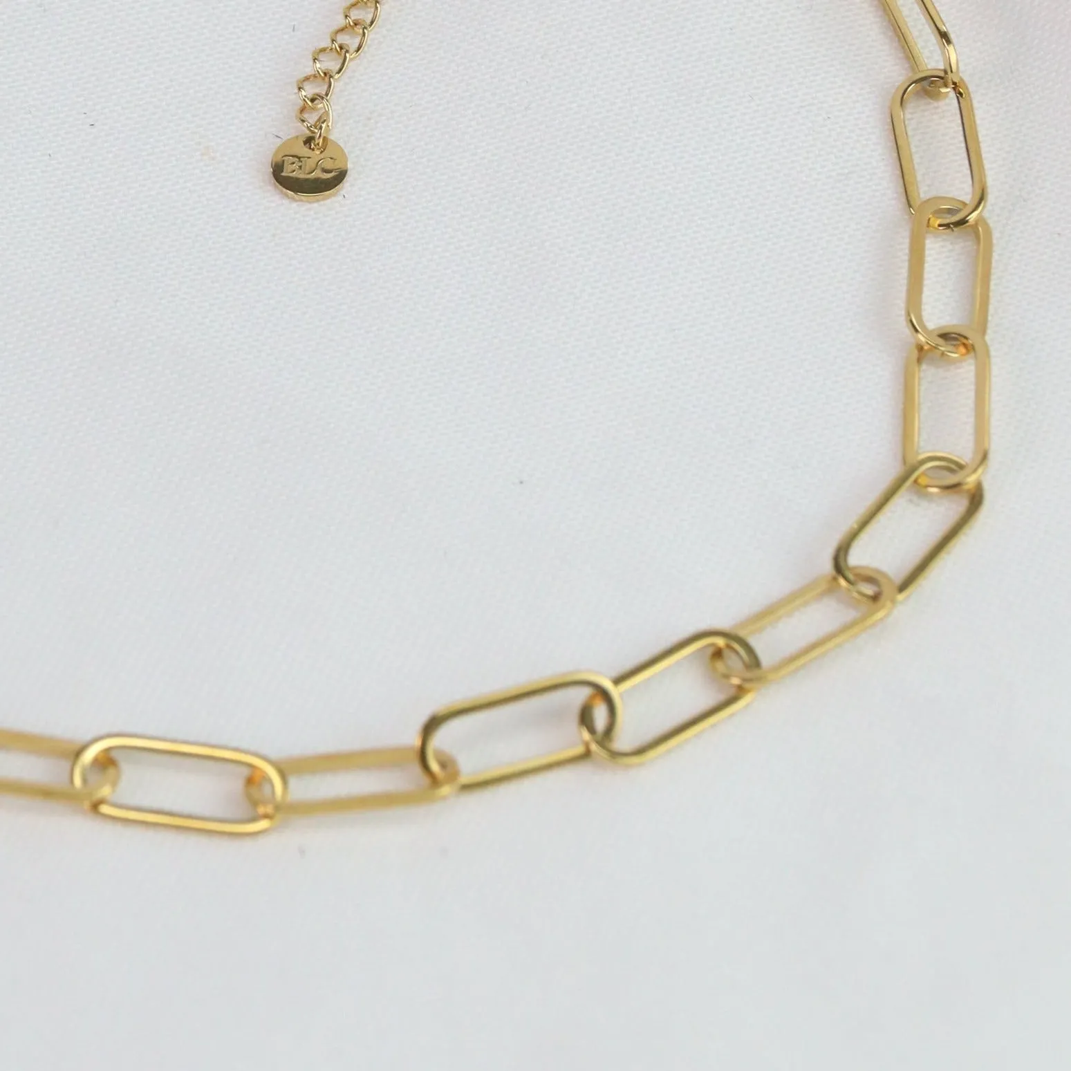 Lizzy | Jumbo Paper Clip Gold Plated Chain