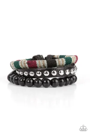 Loom Zoom - Black (Wooden and Leather) Urban Bracelet