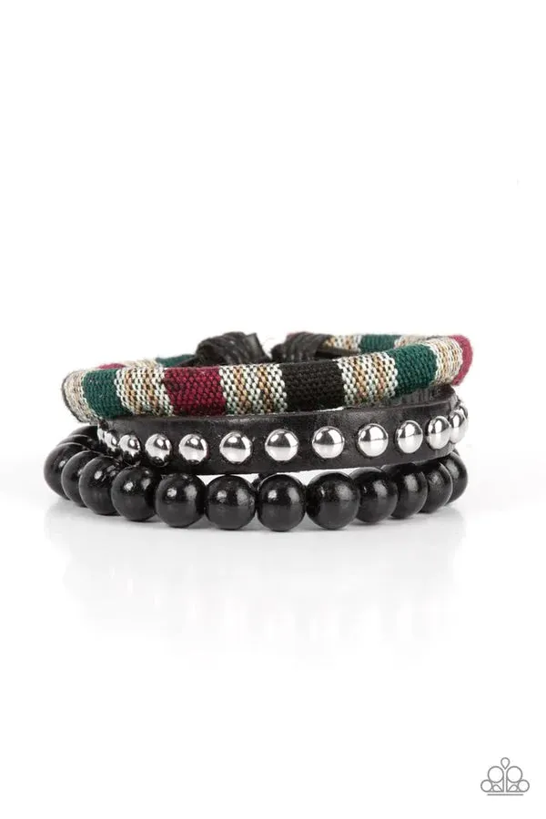 Loom Zoom - Black (Wooden and Leather) Urban Bracelet