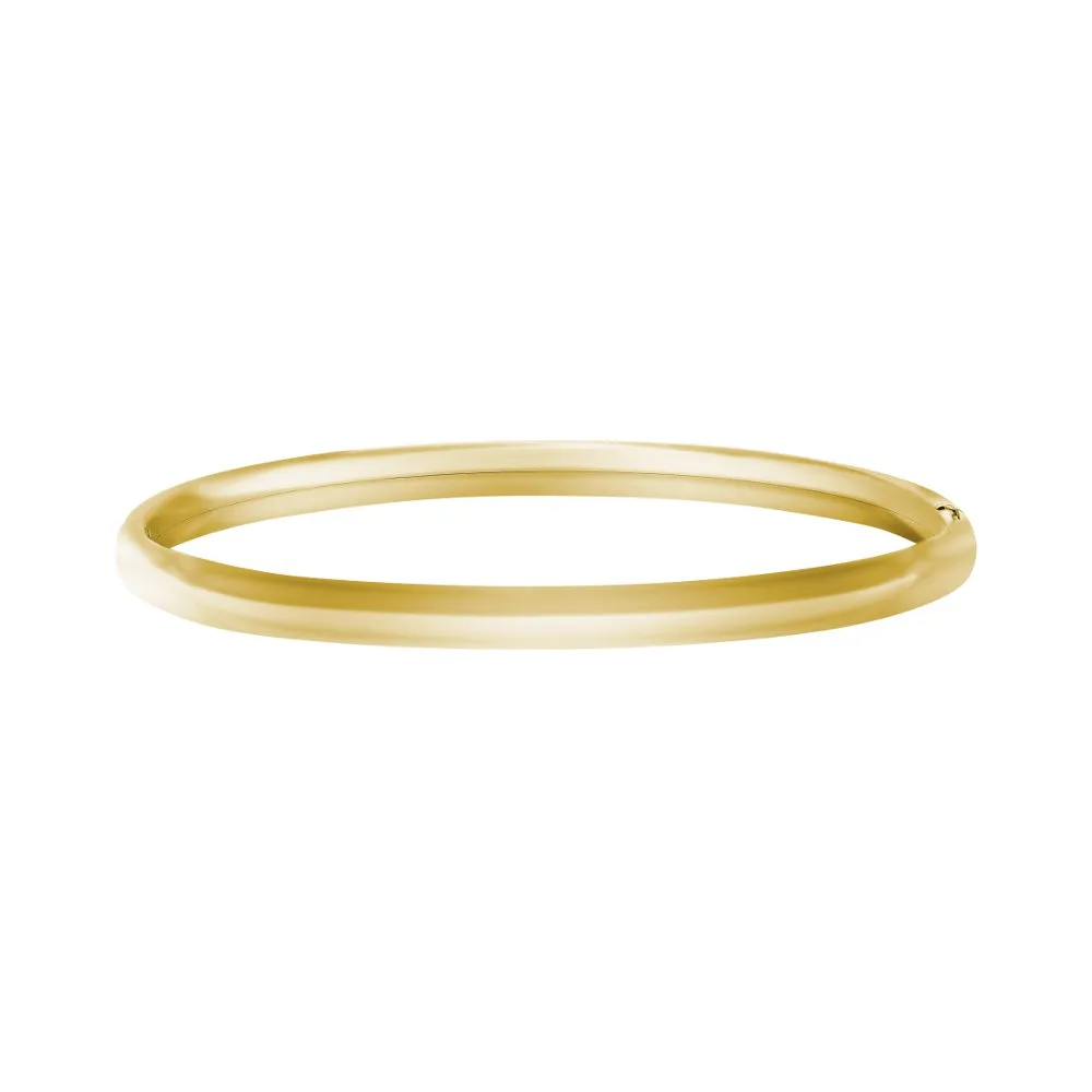 Marathon Sterling Silver (5mm) 14K Gold Filled Polished Bangle