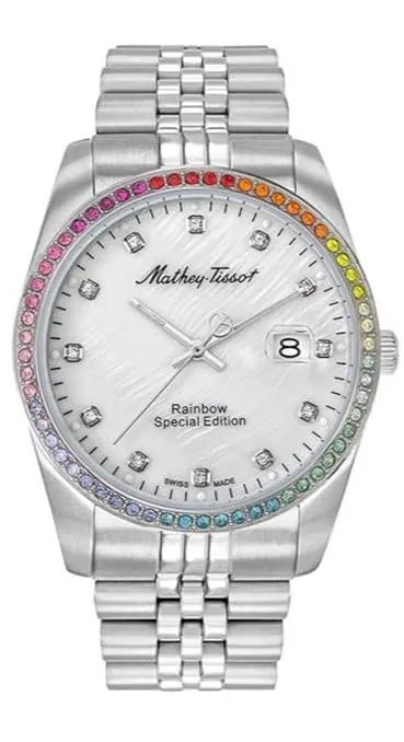 Mathey-Tissot Stainless Steel White Dial Analog Watches for Men-H809Aqi