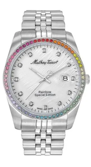 Mathey-Tissot Stainless Steel White Dial Analog Watches for Men-H809Aqi
