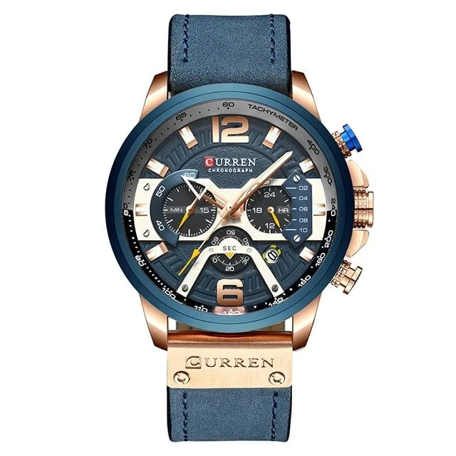 Men's Leather and Metal Strap Watches