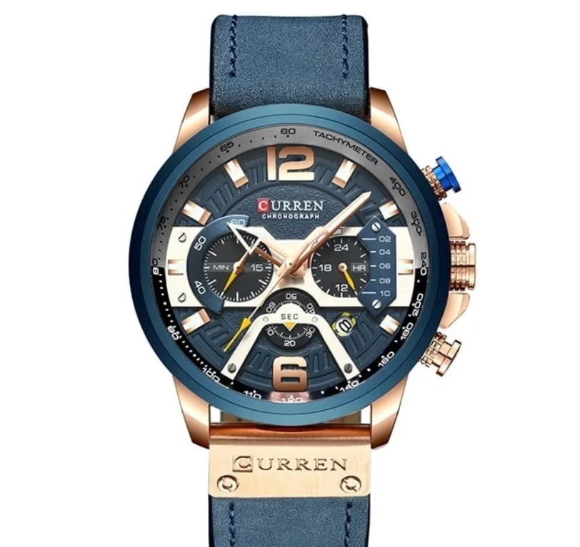 Men's Leather and Metal Strap Watches