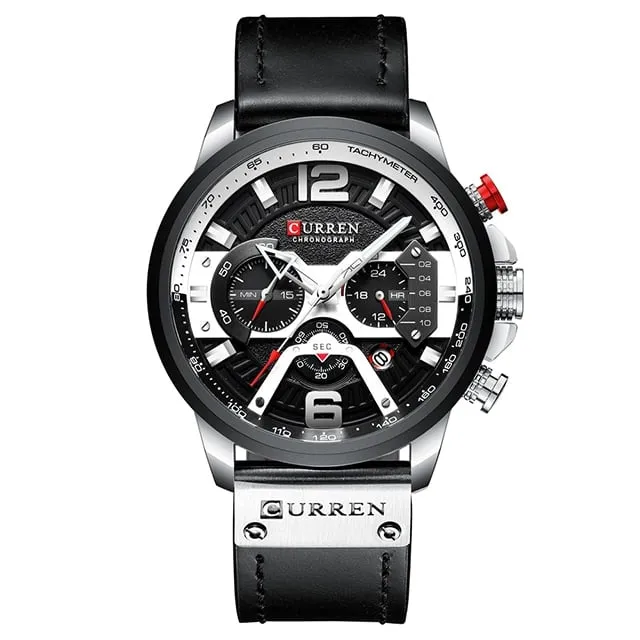 Men's Leather and Metal Strap Watches