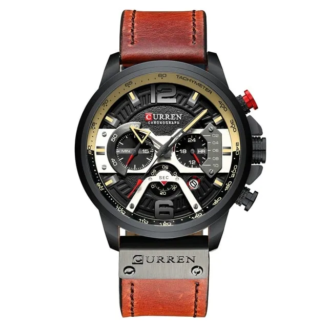 Men's Leather and Metal Strap Watches