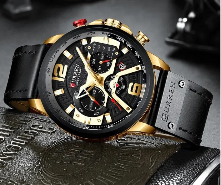 Men's Leather and Metal Strap Watches